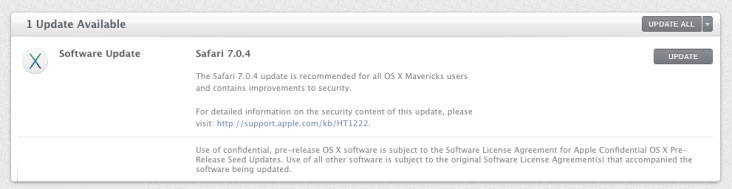 苹果更新Safari7.0.4/6.1.4修复WebKit bug