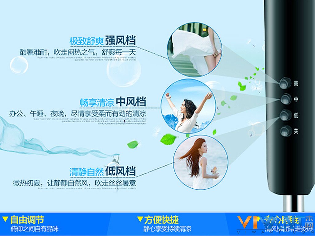 三档风速调节 海尔FSJ4080电风扇五一特惠 