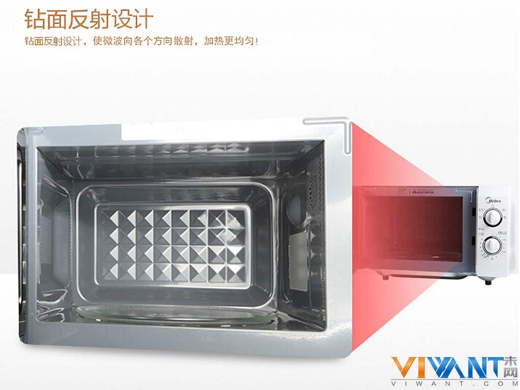 五档火力调节 美的MM721NH1-PW微波炉热卖 